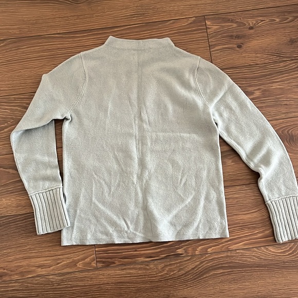 Club Monaco Wool Mock Neck Sweater - Pale Blue - Picture 3 of 8